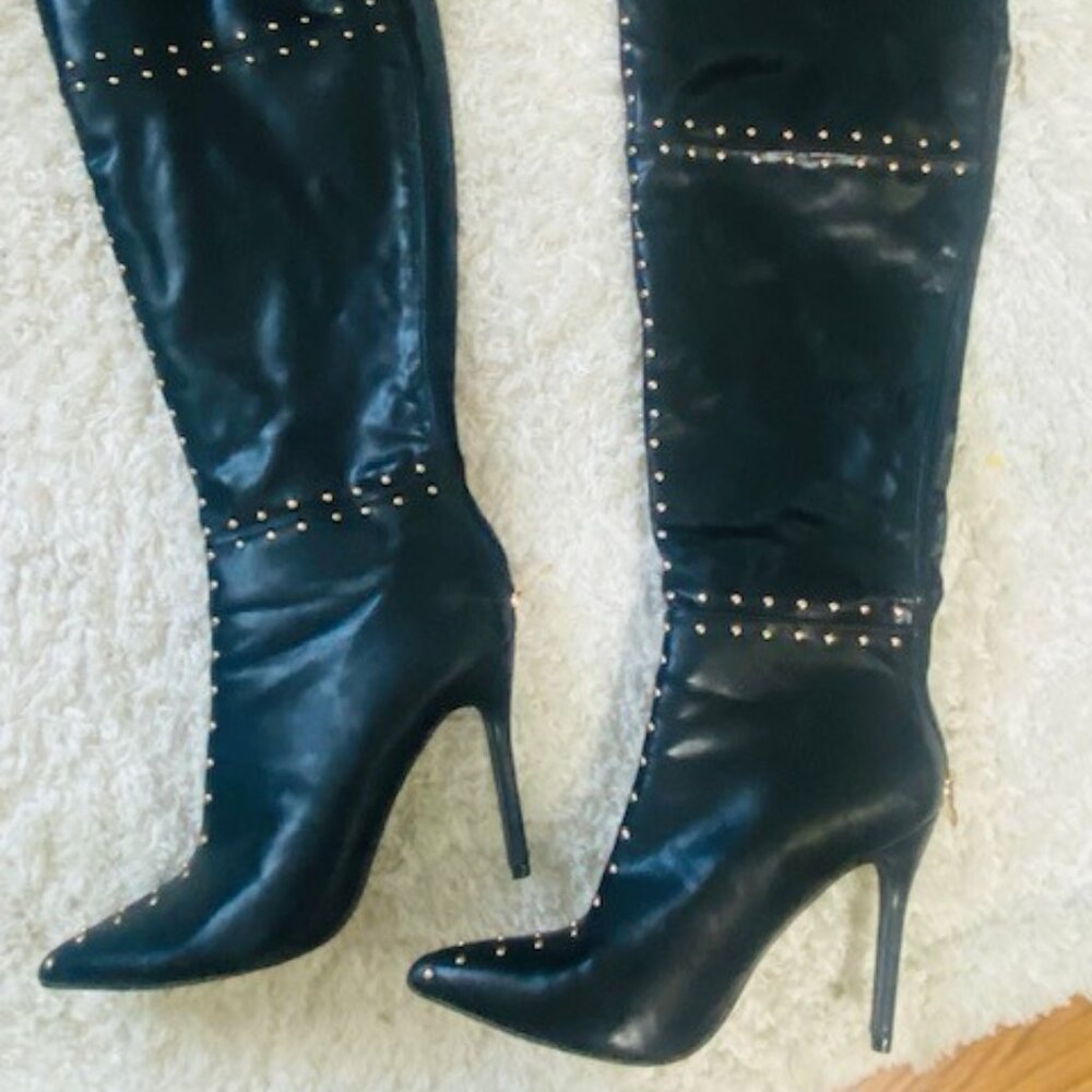 Black over knee boots - Picture 5 of 11